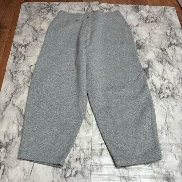Nike Grey Gray Swoosh Logo High Rise Sweatpants Loungewear Comfort size Medium - Picture 7 of 8